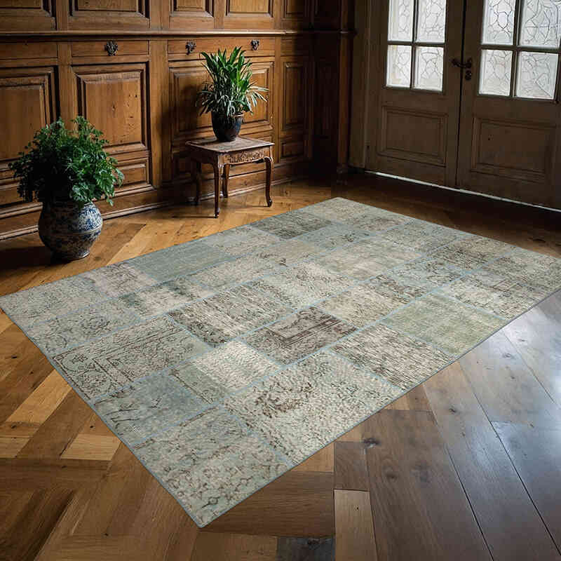 Patchwork El Dokuma Halı - 173 cm x 245 cm - K0064127