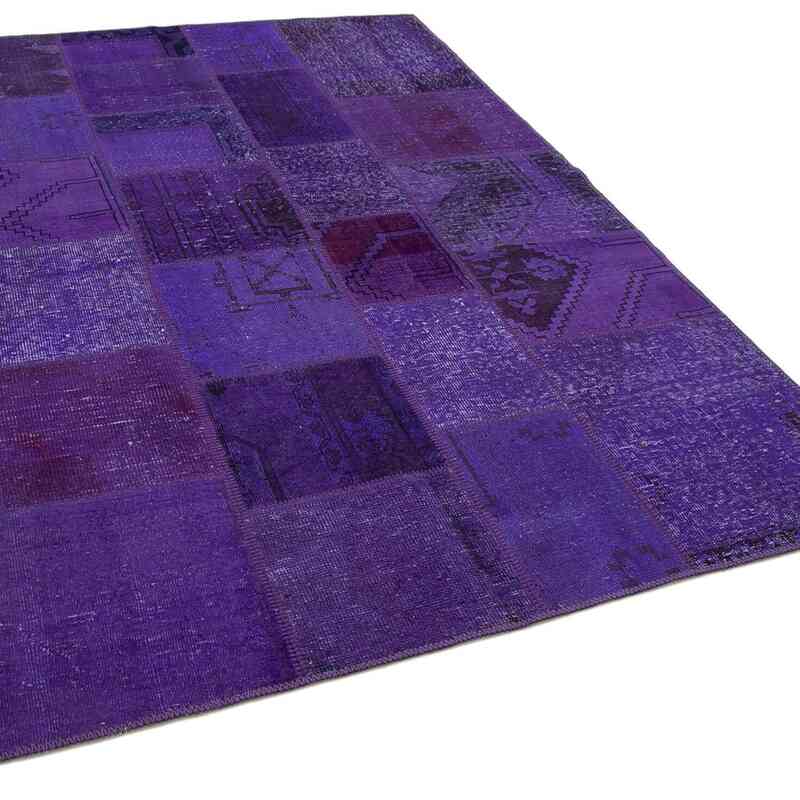 Patchwork Hand-Knotted Turkish Rug - 5' 7" x 7' 11" (67 in. x 95 in.) - K0064128