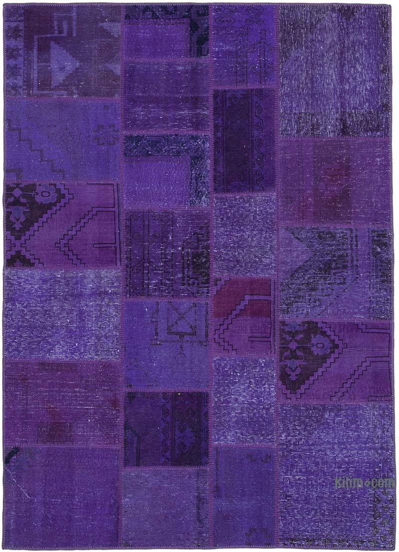 Patchwork Hand-Knotted Turkish Rug - 5' 7" x 7' 11" (67 in. x 95 in.) - K0064128