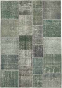Patchwork Hand-Knotted Turkish Rug - 5' 7" x 8'  (67" x 96")