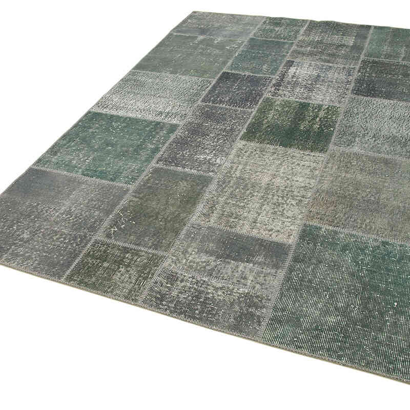 Patchwork Hand-Knotted Turkish Rug - 5' 7" x 8'  (67" x 96") - K0064129