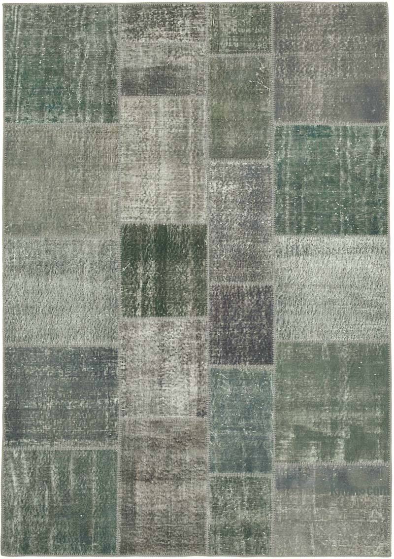 Patchwork Hand-Knotted Turkish Rug - 5' 7" x 8'  (67" x 96") - K0064129
