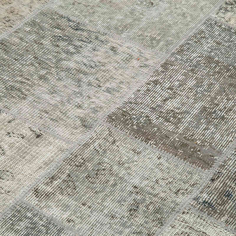 Patchwork Hand-Knotted Turkish Rug - 5' 7" x 7' 10" (67" x 94") - K0064135