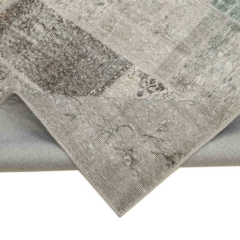 Patchwork Hand-Knotted Turkish Rug - 5' 7" x 7' 10" (67" x 94") - K0064135