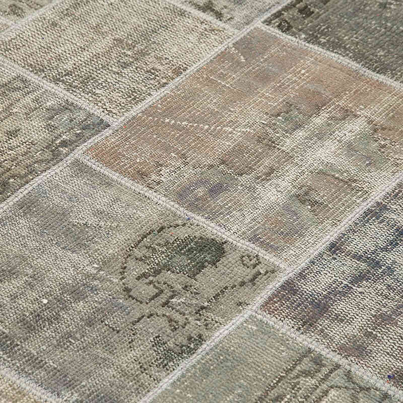Patchwork Hand-Knotted Turkish Rug - 5' 8" x 7' 11" (68" x 95") - K0064136