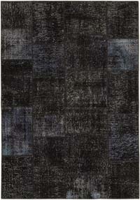 Patchwork Hand-Knotted Turkish Rug - 5' 6" x 7' 11" (66" x 95")
