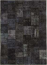 Patchwork Hand-Knotted Turkish Rug - 5' 8" x 7' 11" (68" x 95")