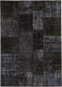 Patchwork Hand-Knotted Turkish Rug - 5' 8" x 8'  (68" x 96")