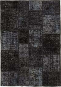 Patchwork Hand-Knotted Turkish Rug - 5' 8" x 8'  (68" x 96")