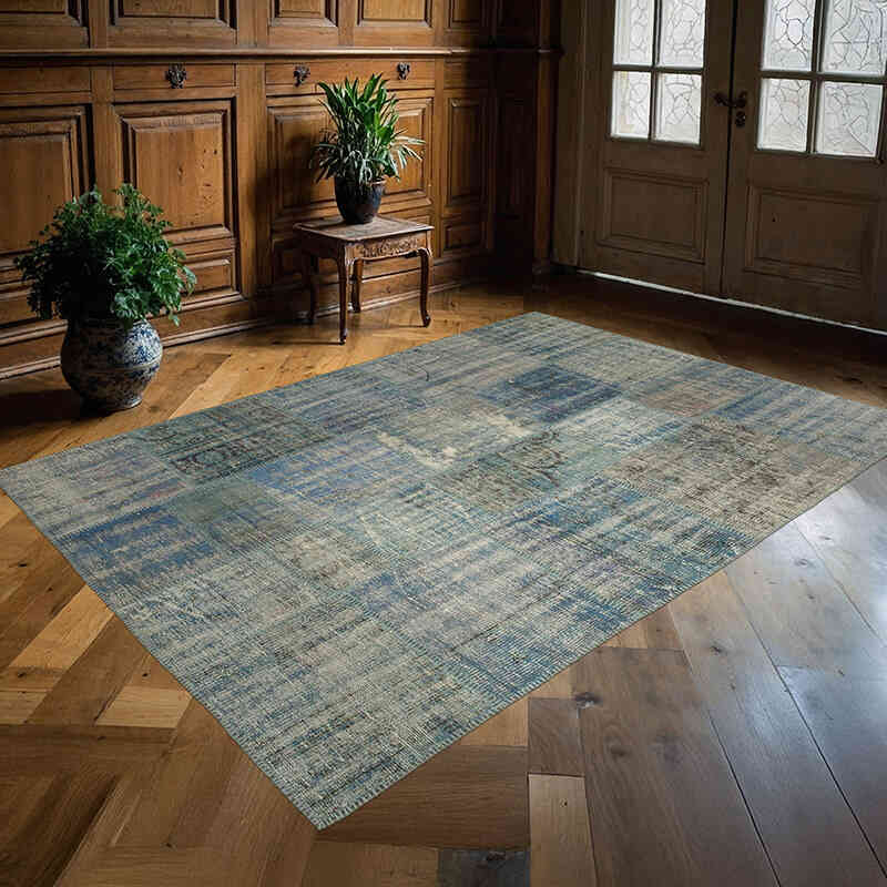 Patchwork El Dokuma Halı - 176 cm x 247 cm - K0064143