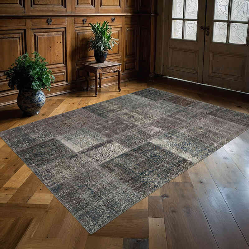 Patchwork El Dokuma Halı - 173 cm x 240 cm - K0064146