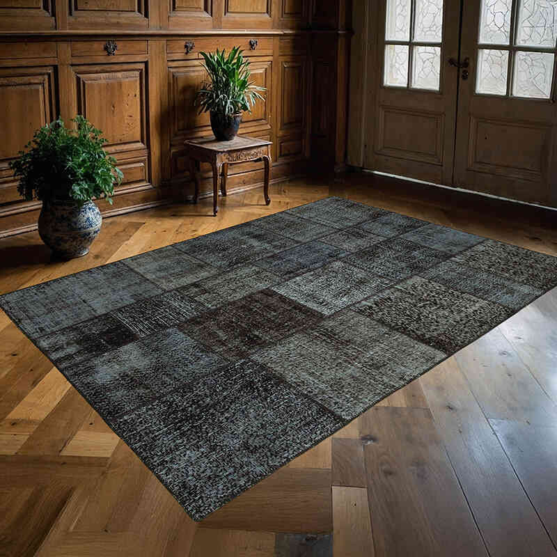 Patchwork El Dokuma Halı - 172 cm x 241 cm - K0064150
