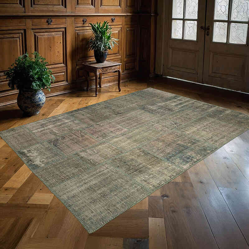 Patchwork El Dokuma Halı - 176 cm x 245 cm - K0064152