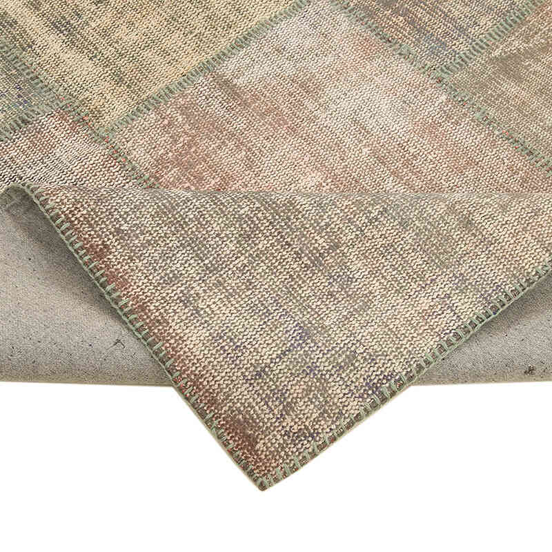 Patchwork Hand-Knotted Turkish Rug - 5' 9" x 8'  (69" x 96") - K0064156