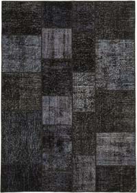Patchwork Hand-Knotted Turkish Rug - 5' 7" x 8'  (67" x 96")