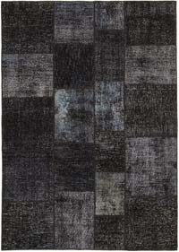 Patchwork Hand-Knotted Turkish Rug - 5' 8" x 7' 11" (68" x 95")