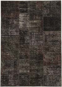 Patchwork Hand-Knotted Turkish Rug - 5' 7" x 7' 9" (67" x 93")