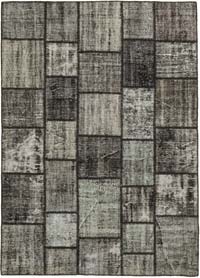 Patchwork Hand-Knotted Turkish Rug - 5' 11" x 8' 2" (71" x 98")