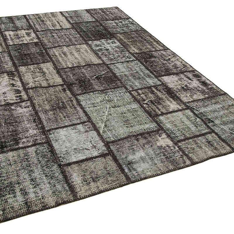 Patchwork Hand-Knotted Turkish Rug - 5' 11" x 8' 2" (71" x 98") - K0064171