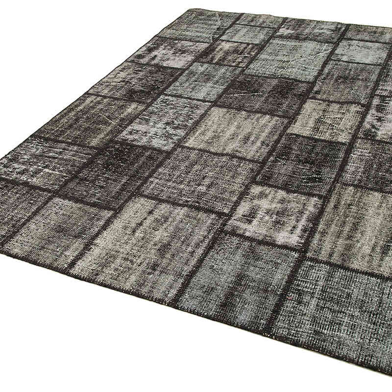 Patchwork Hand-Knotted Turkish Rug - 5' 11" x 8' 2" (71" x 98") - K0064171