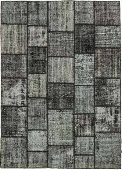 Patchwork Hand-Knotted Turkish Rug - 5' 11" x 8' 2" (71 in. x 98 in.)