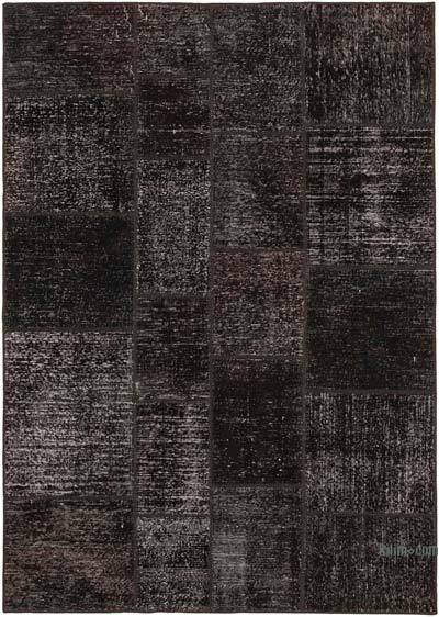 Patchwork Hand-Knotted Turkish Rug - 5' 7" x 7' 10" (67 in. x 94 in.)
