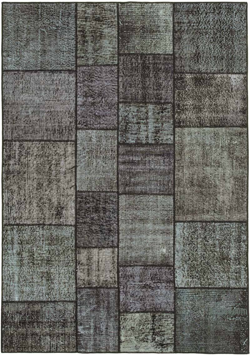 Patchwork Hand-Knotted Turkish Rug - 5' 8" x 8'  (68" x 96") - K0064176