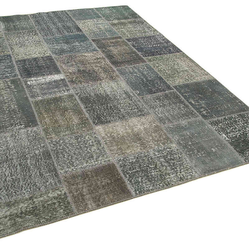 Patchwork Hand-Knotted Turkish Rug - 5' 9" x 7' 10" (69" x 94") - K0064180
