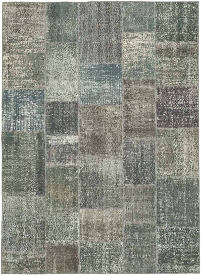 Patchwork Hand-Knotted Turkish Rug - 5' 9" x 7' 10" (69" x 94") - K0064180