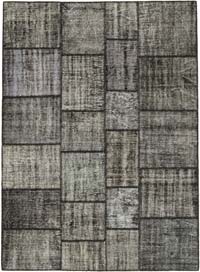 Patchwork Hand-Knotted Turkish Rug - 5' 9" x 8'  (69" x 96")