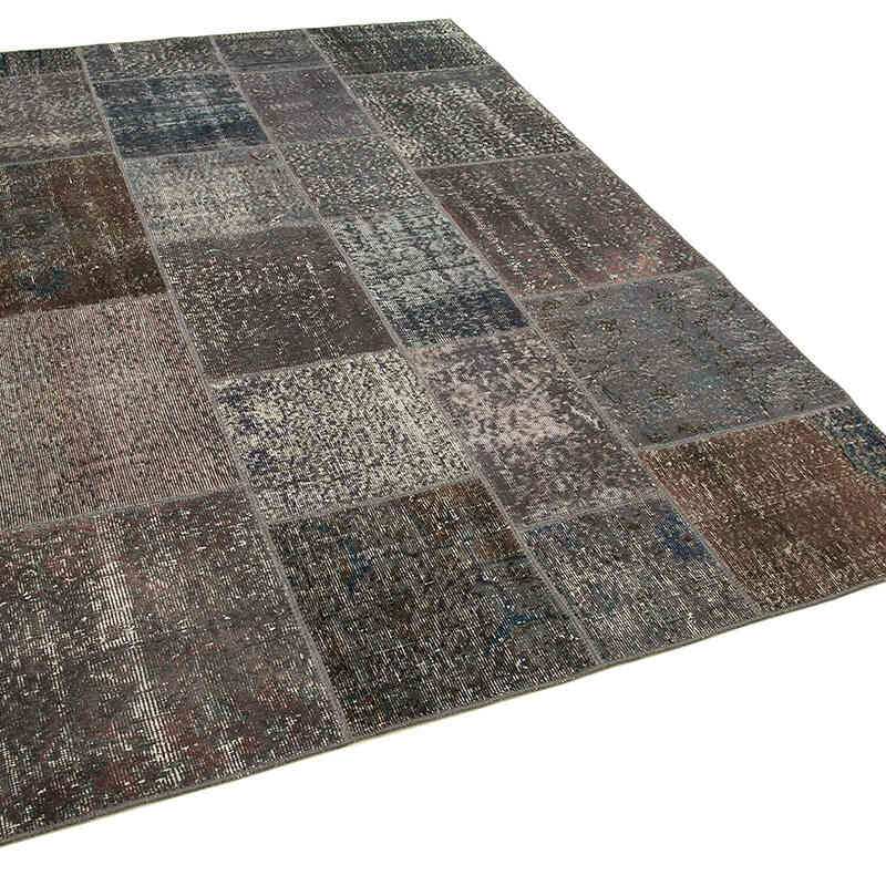 Patchwork Hand-Knotted Turkish Rug - 5' 7" x 7' 10" (67 in. x 94 in.) - K0064186