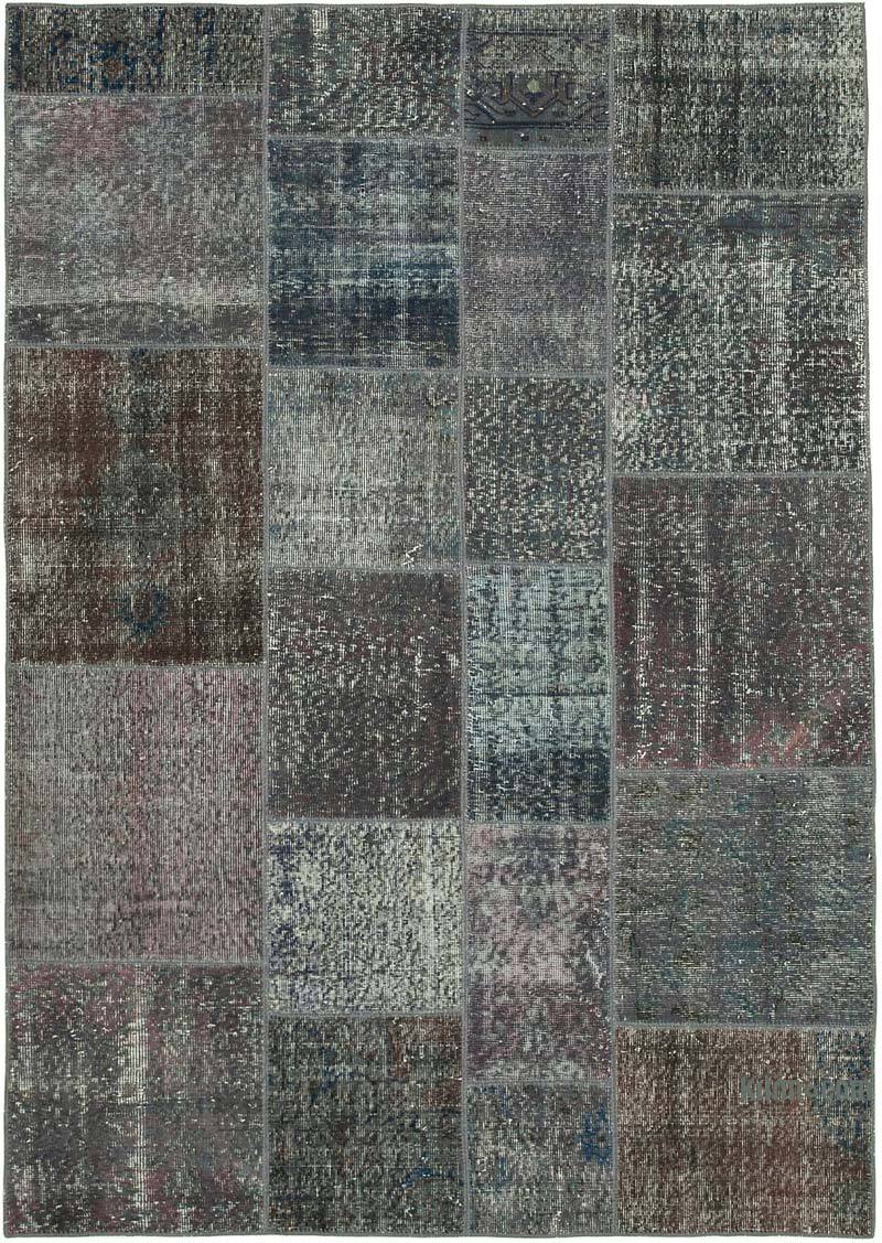 Patchwork Hand-Knotted Turkish Rug - 5' 7" x 7' 10" (67 in. x 94 in.) - K0064186