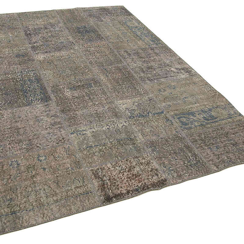 Patchwork Hand-Knotted Turkish Rug - 5' 7" x 8'  (67" x 96") - K0064190