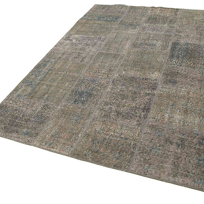 Patchwork Hand-Knotted Turkish Rug - 5' 7" x 8'  (67" x 96") - K0064190