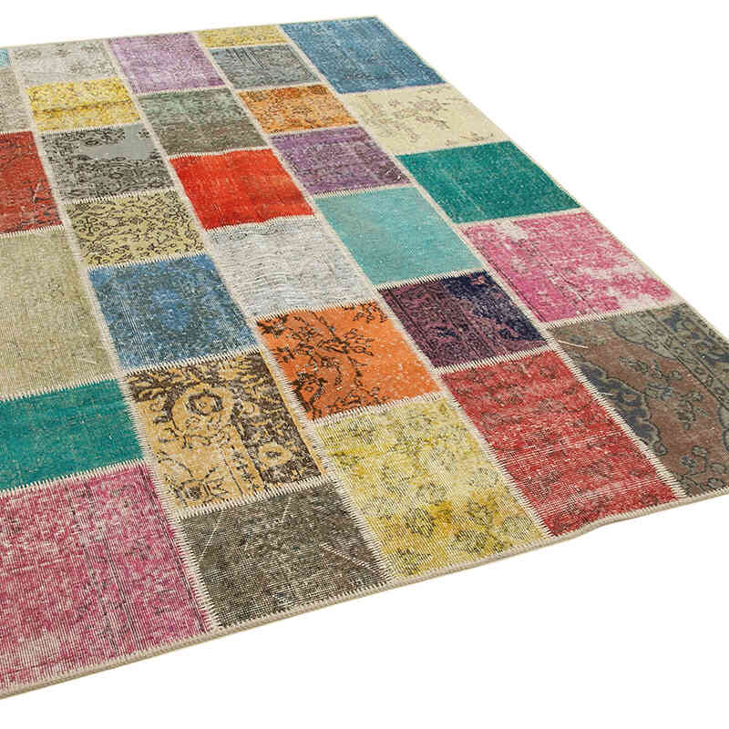 Patchwork El Dokuma Halı - 176 cm x 240 cm - K0064191