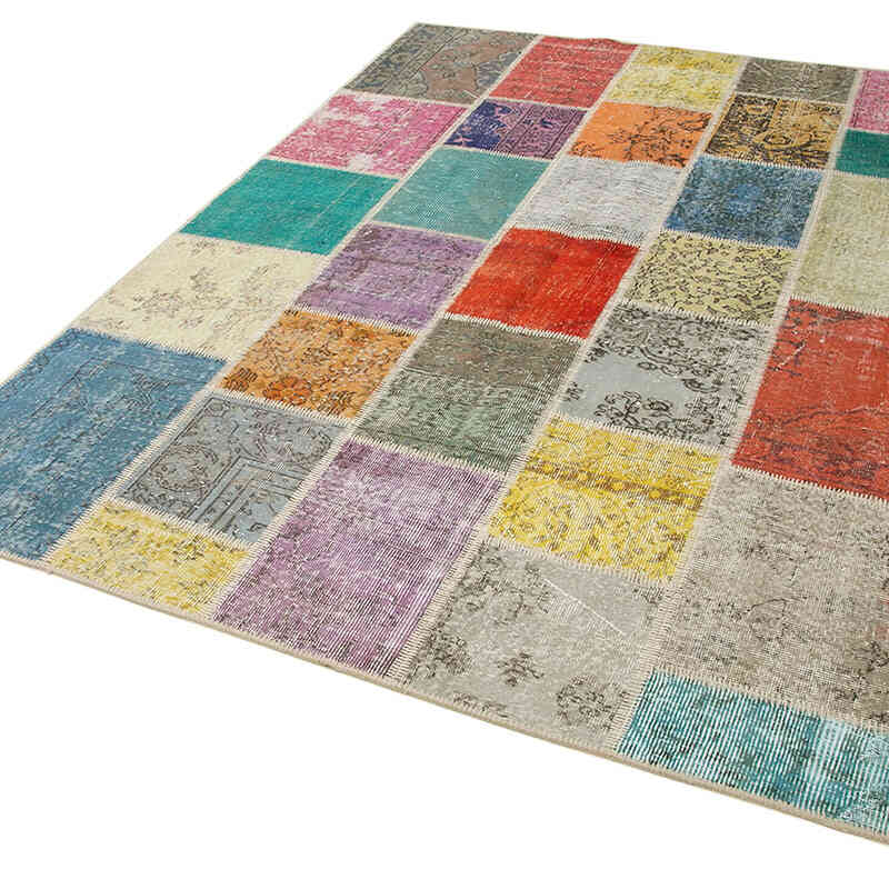 Patchwork El Dokuma Halı - 176 cm x 240 cm - K0064191