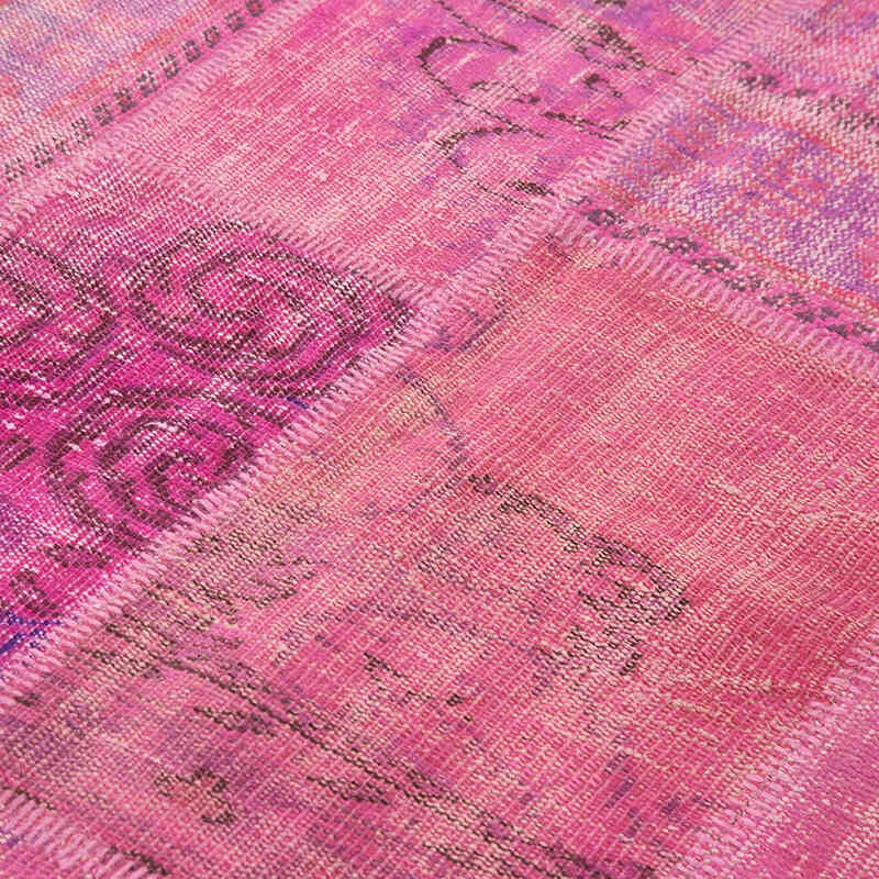 Patchwork Hand-Knotted Turkish Rug - 5' 8" x 7' 10" (68" x 94") - K0064194