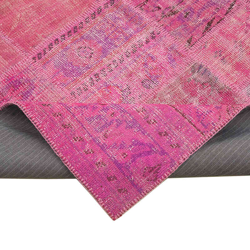 Patchwork Hand-Knotted Turkish Rug - 5' 8" x 7' 10" (68" x 94") - K0064194