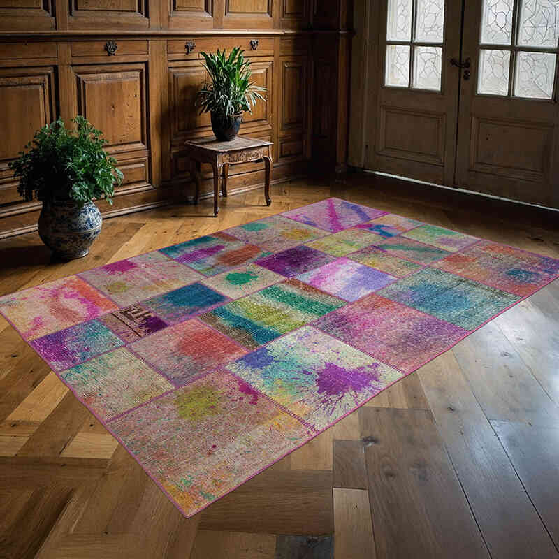 Alfombra Turca de Retazos - 169 cm x 243 cm - K0064199