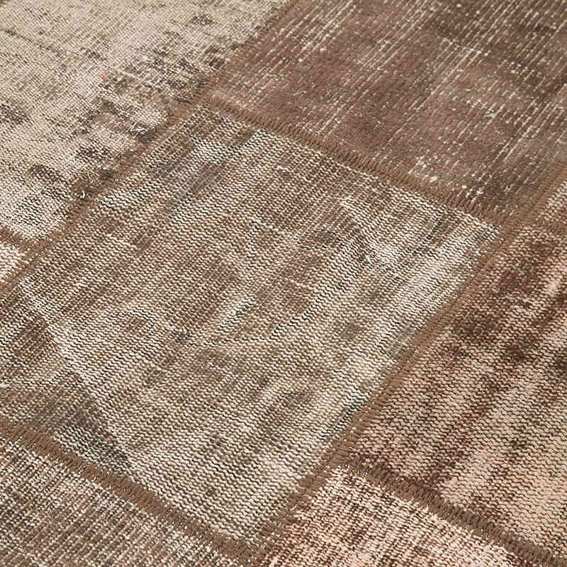 Patchwork Hand-Knotted Turkish Rug - 5' 8" x 7' 9" (68" x 93") - K0064201