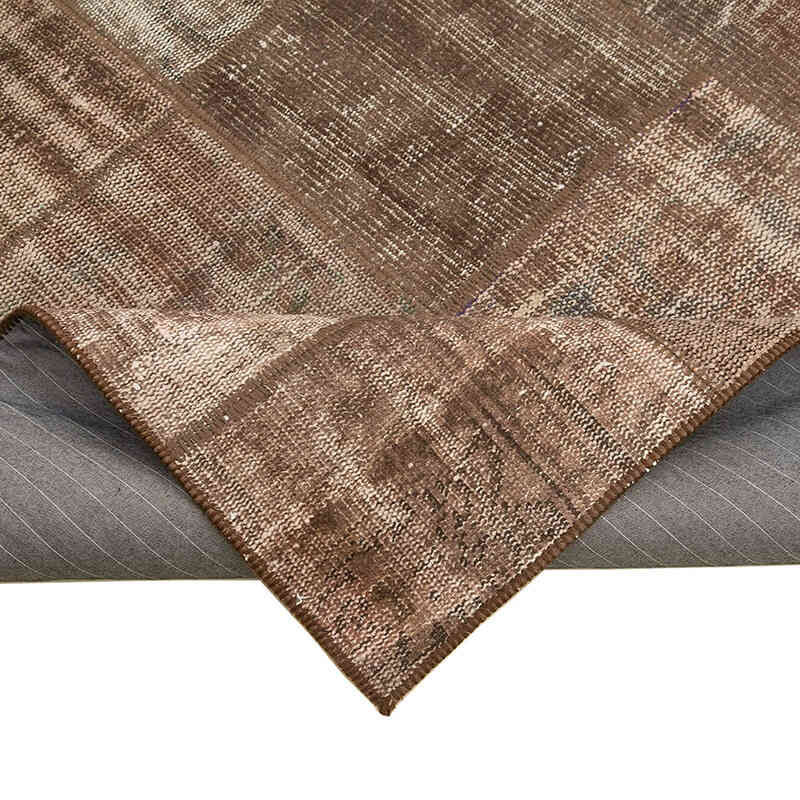 Patchwork Hand-Knotted Turkish Rug - 5' 8" x 7' 9" (68" x 93") - K0064201
