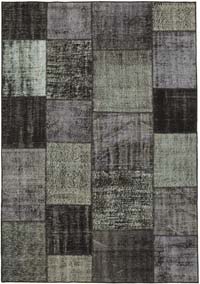 Patchwork Hand-Knotted Turkish Rug - 5' 6" x 7' 10" (66" x 94")