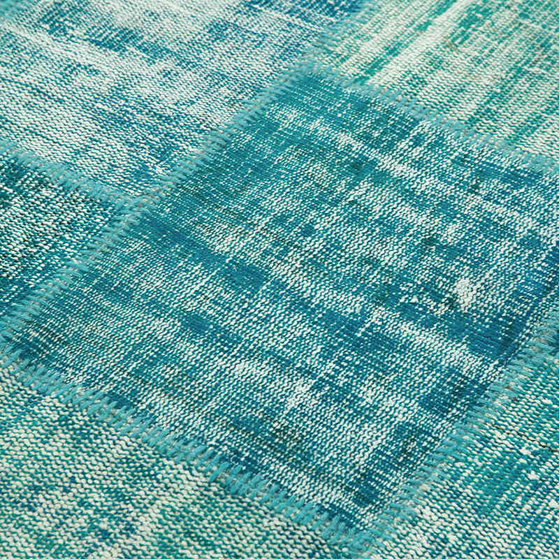 Patchwork Hand-Knotted Turkish Rug - 5' 9" x 7' 11" (69" x 95") - K0064210