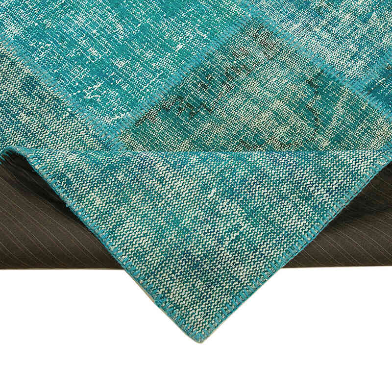 Patchwork Hand-Knotted Turkish Rug - 5' 8" x 7' 10" (68" x 94") - K0064211