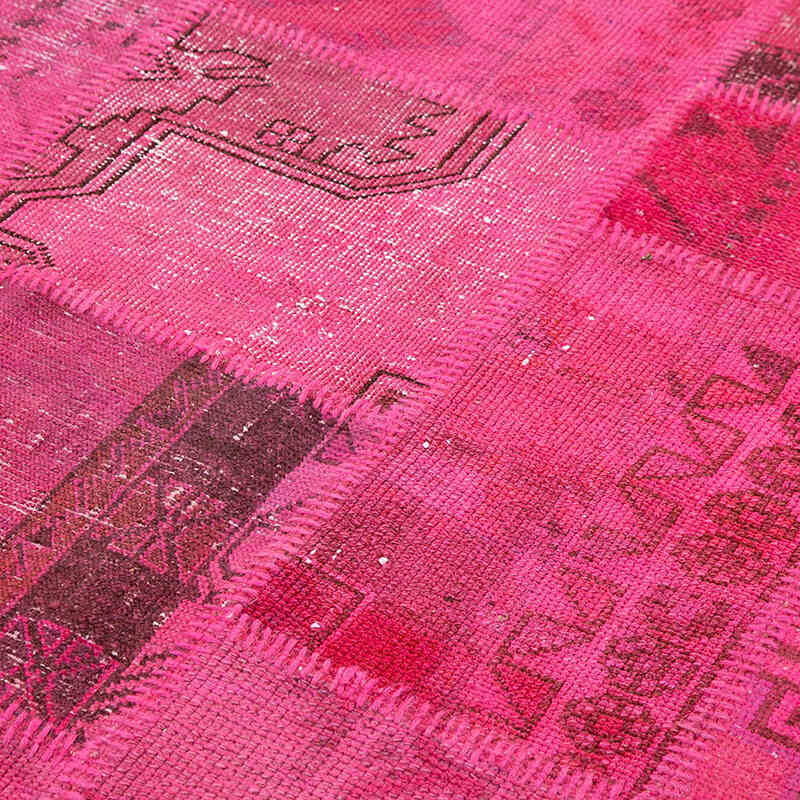 Patchwork Hand-Knotted Turkish Rug - 5' 8" x 8' 2" (68" x 98") - K0064214