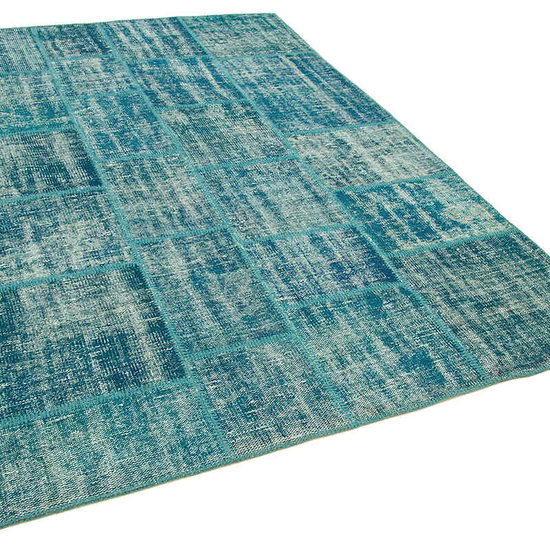 Patchwork Hand-Knotted Turkish Rug - 5' 9" x 8' 1" (69" x 97") - K0064216