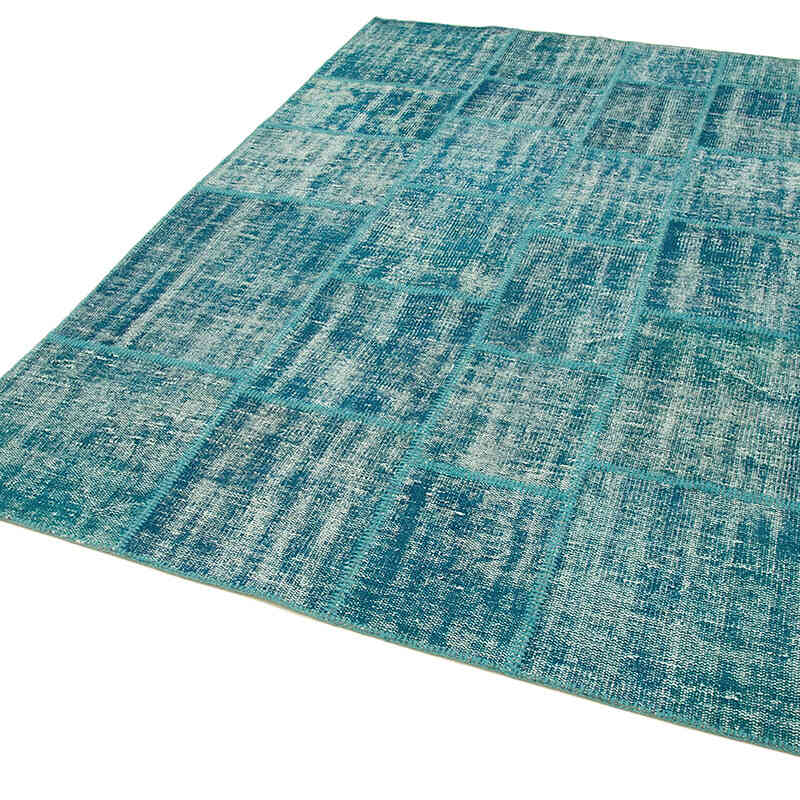 Patchwork Hand-Knotted Turkish Rug - 5' 9" x 8' 1" (69" x 97") - K0064216
