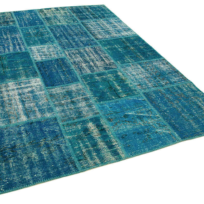 Patchwork Hand-Knotted Turkish Rug - 5' 9" x 8'  (69" x 96") - K0064217