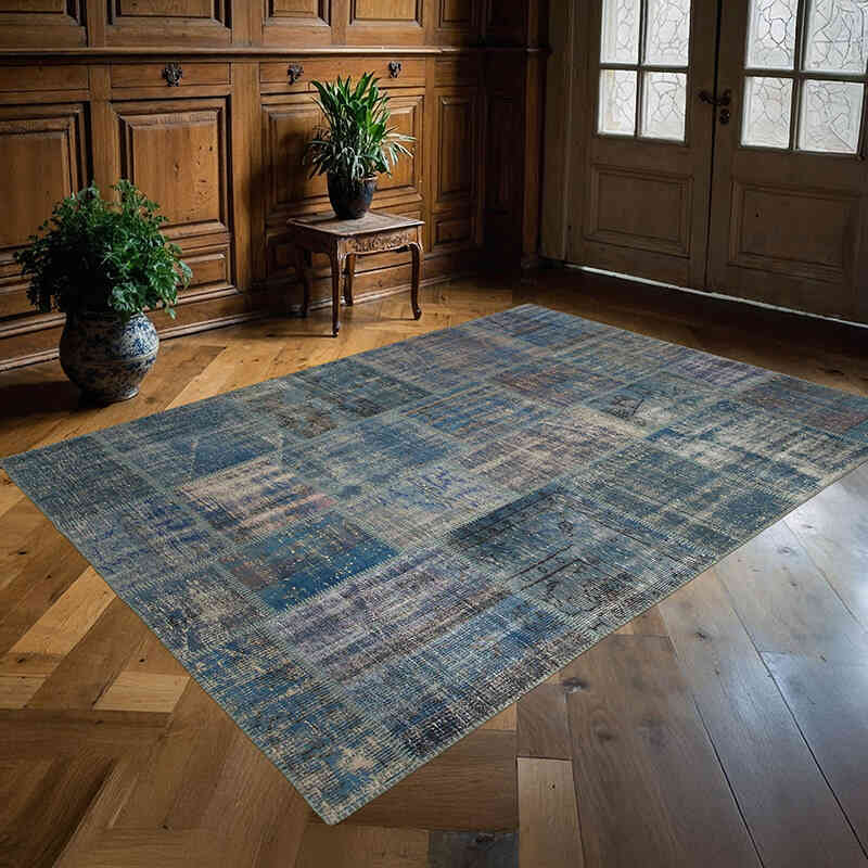 Patchwork El Dokuma Halı - 176 cm x 243 cm - K0064219