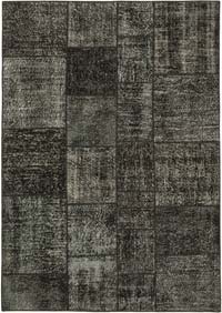 Patchwork Hand-Knotted Turkish Rug - 5' 7" x 7' 11" (67" x 95")